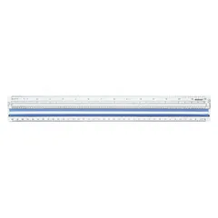 This 15-inch plastic ruler features a matte black finish and is 0.2 inches thick. It includes printed 1/16-inch and decimal graduations, designed for data processing tasks requiring magnified reading of fine print or small markings. Commonly used in office, IT, and technical documentation environments.