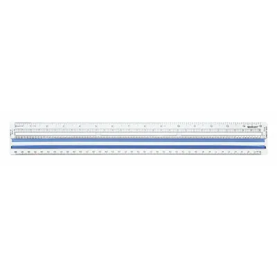 WESTCOTT Ruler: 40711, Data Processing Magnifying Ruler, 15 in, 0.2 in Thick, 1/16 in - Plastic Rulers