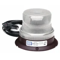 ECCO Beacon Light: Flashing Beacon, White, 3 7/8 in Overall Ht, LED, 12-80V DC (MPN 6465C-MG)