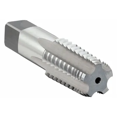 CLEVELAND Pipe and Conduit Thread Tap: 3/8"-18 NPT, 5 Flute, Semi-Bottoming Chamfer (MPN C64100) - Interrupted-Thread Pipe Taps