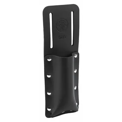 KLEIN TOOLS 5185 Leather Tool Sheath, Black, 1 Pocket, Open Top, Belt Slot - Leather Tool Sheaths