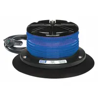 ECCO Beacon Light: Flashing Beacon, Blue, 3 1/8 in Overall Ht, LED, 12-36V DC (MPN 7460B-VM)