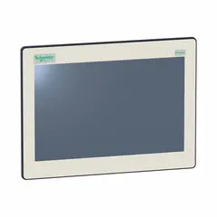 12-inch TFT color LCD resistive touch panel from the Harmony GTO series. Operates on 12V DC power. Suitable for industrial human-machine interface applications, enabling monitoring and control of machinery and automation systems.