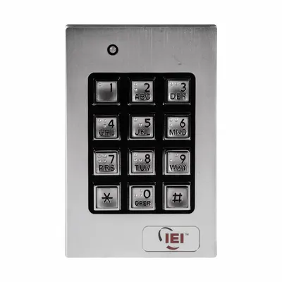 LINEAR Weather Resistant Keypad: 12 to 24V AC/DC, 108 mA Current, Metal - Security Door Alarm Controls