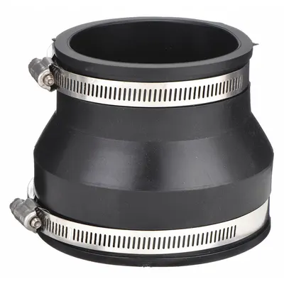 FERNCO Flexible Pipe Straight: PVC, For 1 1/2 in_1 1/4 in Pipe - Flexible Transition Pipe Fittings
