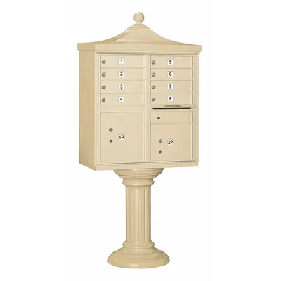 SALSBURY INDUSTRIES Cluster Box Unit: CBU, 10 Doors, Horizontal, 71 3/4 in H x 31 in W x 18 1/2 in D - Multi-Unit Mailboxes