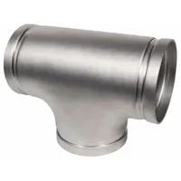 Metal Pipe Tee: 304 Stainless Steel, 3 in x 3 in x 3 in, 3 in Lg, EPDM (MPN 1330007455)