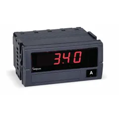 Multi-function digital panel meter with 199.9 display span and red LED display, 0.56-inch digit height. Accuracy ±1.0% of reading ±5 counts. Operates on 120 V AC with screw clamp terminals. NEMA 4X rated for use in industrial control panels, test equipment, and process monitoring systems.
