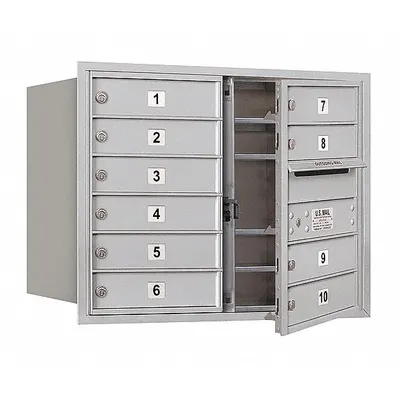 SALSBURY INDUSTRIES Mailbox: 4C, 10 Doors, Horizontal, 23 7/8 in H x 31 1/8 in W x 16 1/2 in D - Multi-Unit Mailboxes