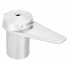 Replacement lever handle for Powers 420 Series faucets. Constructed of brass with a chrome finish. Includes mounting screw. Suitable for hot and cold water applications.