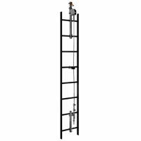 3M Cable Vertical Safety System: Trailing, Steel, Auto, 20 ft Lifeline Lg, 310 lb Capacity (MPN 6118020)