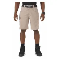 5.11 Tactical Shorts: Khaki, 42 in Waist, 11 in Inseam, 35% Cotton/65% Polyester Material (MPN 73327ABR-055-42)