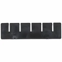 This black plastic divider is designed for use with LEWISBINS ESD divider boxes, specifically models DC1025-XL, DC1035-XL, and DC1050-XL. It measures 7 inches by 1 7/8 inches and helps organize small components in static-sensitive environments such as cleanrooms and assembly lines.