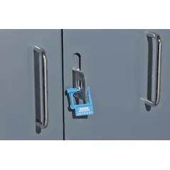 Orange plastic hasp padlock seals with a white 'Sealed' marking and sequential numbering. Each seal has an 8 lb breaking strength and a 1 53/100 in lock length. Supplied in packs of 1,000. Used for securing meters, valves, and cabinets to indicate tampering.