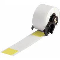 Wraparound Label: 4 in x 1 in, 1 in, Vinyl, Yellow (Matte), For 1 AWG to 500 kcmil Wire Gauge (MPN M6-23-427-YL)