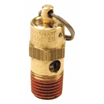 CONTROL DEVICES Air Safety Valve: Hard Seat, 3/8 in (M)NPT Inlet (In.) - Hard Seat Pneumatic Safety Valves