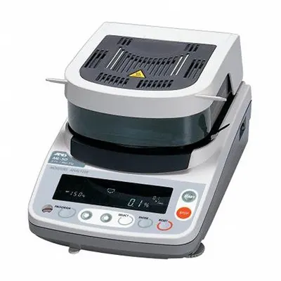 A&D WEIGHING Moisture Analyzer: 51 g Max Capacity, 50°C to 200°C, Halogen, RS232C, VFD - Moisture Analyzers
