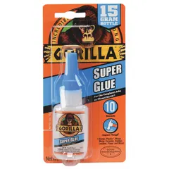 General purpose instant adhesive in a 0.53 fl oz clear bottle. Bonds plastic and is compatible with wood. Suitable for repair and assembly tasks in industrial maintenance, woodworking, and light manufacturing where impact resistance is required.