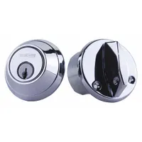 SCHLAGE Deadbolt Lock: Cylindrical, 2 in Door Thick - Max, Chrome (MPN B660P 625)