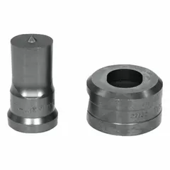 Oblong punch and die set for creating 13/16x1 inch oblong holes in metal. Compatible with Edwards ironworker models IW55, IW65, IW100, and IW120 (55 to 120 ton capacity). Suitable for structural steel fabrication and heavy manufacturing applications.