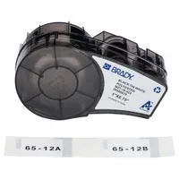 Combined Label and Ribbon Cartridge: 3/4 in x 1 in, Acrylic, Permanent Adhesive, 121 Labels (MPN M21-18-423)