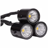 This fountain lighting system from KASCO includes three LED bulbs with a total power of 11 W, operating at 120V AC. It comes with a 500 ft cord length for flexible installation. Designed for underwater fountain and pond illumination, it accents water features and improves nighttime visibility in water gardens