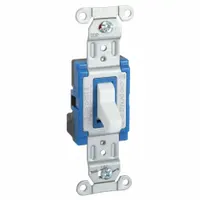 HUBBELL Wall Switch: Toggle Switch, Single Pole, Maintained, White, 120/277V AC, 15 A (MPN SNAP1201W)