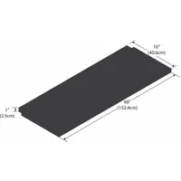 Notched Shelf: 16 in Overall Lg, 5 ft Overall Wd, 1 in Overall Ht, Phenolic, Black, 11 Gauge (MPN GRPSN1660)