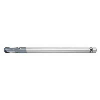 OSG Ball End Mill: Carbide, WXL Coated, 2 Flute, 1.5 mm Mill Dia, 2 mm LOC - Carbide Ball End Mills for Hardened Materials