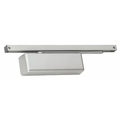 LCN Door Closer: Std Mounting Type, Grade 1 - Heavy Duty, Aluminum, 12 1/8 in Lg - Standard Arm-Mount Door Closers