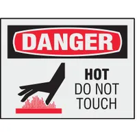 This 8-pack of adhesive-mounted signs warns personnel of hot surfaces. The signs are not retroreflective and do not glow in the dark. Typical applications include marking hot pipes, machinery, and equipment in industrial facilities