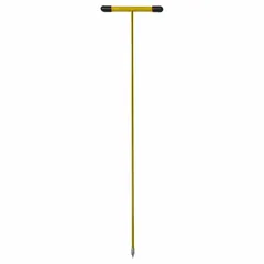 Soil probe with a 48-inch fiberglass shaft and a 1/2-inch diameter. Features a zinc metal tip and a T-Grip handle for manual soil sampling. Used for extracting soil cores in agricultural, environmental, and geotechnical applications.