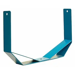 Steel mounting bracket with a blue finish, supplied with assembly hardware. Used for securing fans, pumps, and other industrial equipment in HVAC and refrigeration systems.