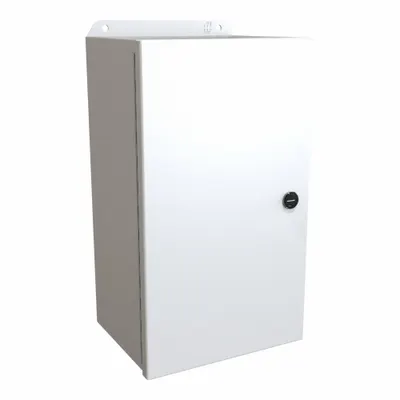 HAMMOND Electrical Enclosure: Steel, 14 in x 8 in x 6 in, NEMA 12/13/3R/4, w/Panel - Steel Washdown Enclosures