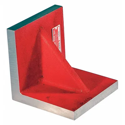 SUBURBAN Angle Plate: Cast Iron, 10 in L x 10 in W x 10 in H, 0.0005 in Square & Parallel - Plain Cast Iron Angle Plates