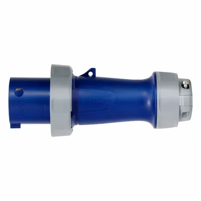 LEVITON Pin and Sleeve Plug: Blue, 250V AC, Three Phase, 100 A, 3 Pole, 4 Wire - Washdown-Rated Plugs
