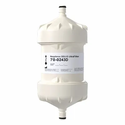 NEPHROS Inline Water Filter: 0.005 micron Micron Rating, Medisulfone, 1/2 in Connection Size - Dialysis Equipment Water Filters