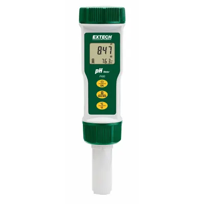 EXTECH pH Meter: pH, Meter, (2) 3V CR-2032 Button Batteries - Pocket pH Testers