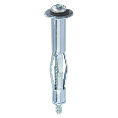 OEM Wall Anchor: 1/8 in Dia, 2 in Overall Lg, M4 Thread Size, Steel, Zinc Plated - Removable Sleeve Anchors