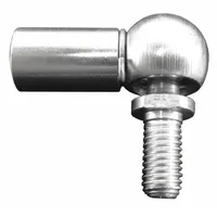 BANSBACH EASYLIFT Elbow End Fitting: Zinc-Plated Steel, 9.98 mm Socket Hole Size (MPN 96351)