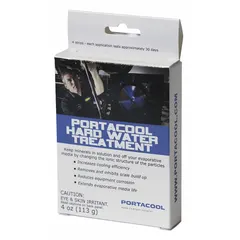 Fabric-based OEM replacement part for portable evaporative coolers. Designed to treat hard water conditions, reducing mineral buildup in cooling pads to maintain cooling efficiency. Compatible with Apex 2000 model.