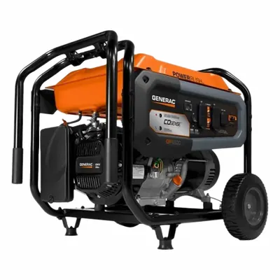 GENERAC Portable Generator: Conventional, Gasoline, 6,500 W Running, 8,125 W Starting - Conventional Generators