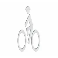 RAE Preformed Thermoplastic Pavement Markings: Bike Man, White, 8 ft Lg, 6 ft Wd (MPN PR-TH-3572)