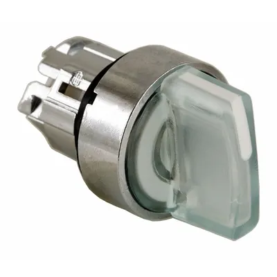 SCHNEIDER Short-Handled Selector Switch: 22 mm Panel Mount Size, 2 Positions - Illuminated Selector-Switch Operators