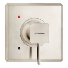 This tub and shower trim kit includes a square plastic trim plate with a brushed nickel finish and a zinc lever handle. It is designed for use with the Kohler K-304-KS valve. Suitable for completing valve installations in residential or commercial bathrooms.