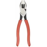 Linemans Plier: Flat, 9 3/8 in Overall Lg, 1 5/8 in Jaw Lg, 1 1/4 in Jaw Wd, 5/8 in Jaw Thick (MPN HD2000-9NE)