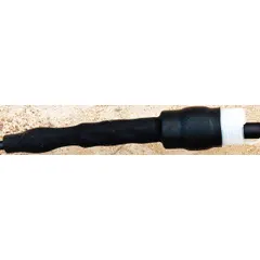 Cold shrink tubing made of black EPDM rubber with integrated mastic for sealing. Inner diameter after shrinking is 0.2 in. Used for insulating and sealing electrical splices and terminations against moisture and contaminants.