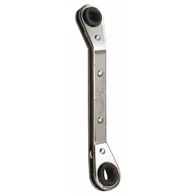 YELLOW JACKET Box End Wrench: Chrome, 1/4 in_3/8 in_3/16 in_5/16 in Head Size - SAE, 4-in-1, 4-Point, Ratcheting Box End Wrenches