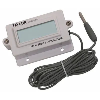 TAYLOR Water-Resistant Panel Mount Digital Thermometer - Water-Resistant Panel Mount Digital Thermometers