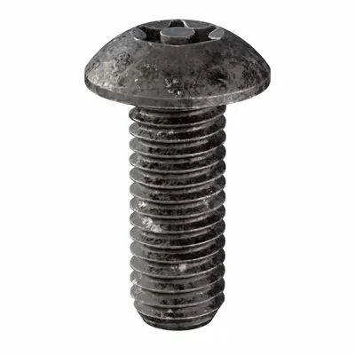 TAMPER PRUF SCREW Tamper Resistant Screw: #10-32 Thread Size, 1/2 in Lg, Steel, Black Oxide - Button Head Tamper-Resistant Machine Screws